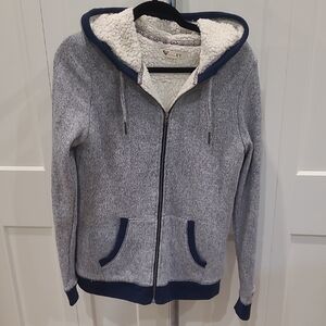 Roxy Cream and Navy Sherpa Jacket